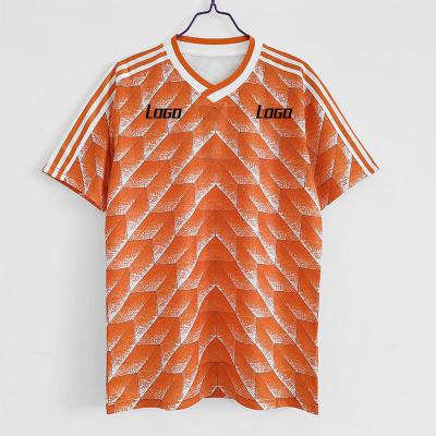 China Shirts & Tops Wholesale Quality NLD Team Orange Vintage Football Jersey Breathable Thai National Football Shirt for sale