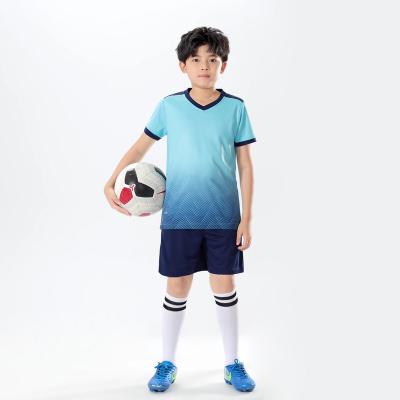 China Wholesale Lake Soccer Blue Empty Training Uniform Sets Set Jersey Football Kids Soccer Jerseys Kit for sale