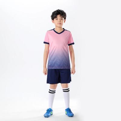 China Sets Blanket Wholesale Breathable Soccer Uniforms Pink Kids Soccer Jersey Set Kids Soccer Uniform for sale