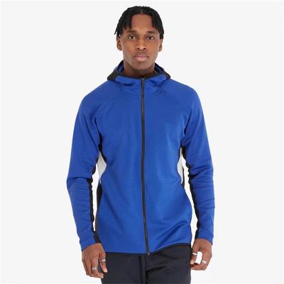 China Factory Wholesale Breathable Long Sleeve Tracksuit Full Zip Blue Jacket Hoodies for sale