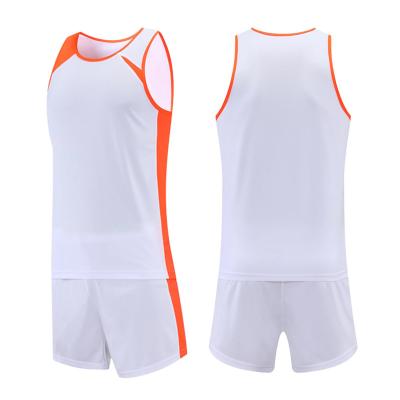 China Quick-Drying Marathon Wholesale Sleeveless Singlet White Athletics Uniforms for sale