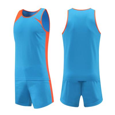 China Quick-Drying Marathon Wholesale Sleeveless Tank Top Blue Athletics Uniforms for sale