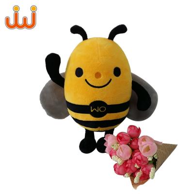 China Handmade Customize Soft Plush Toys Bumble Bee Realistic Adorable Bee Plush Stuffed Toys Animals Pets Plush Toys for sale