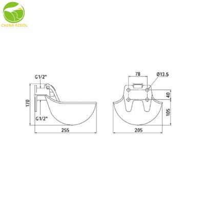 China Durable Cast Iron Cattle Water Bowl For Cow Drinking Bowl for sale