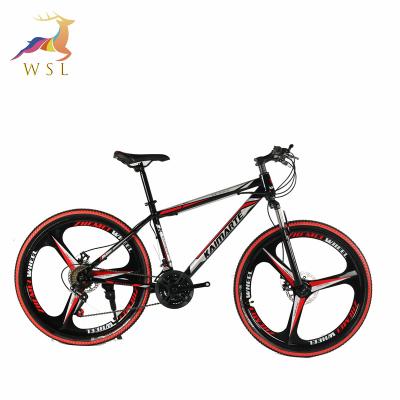 China Street Mountain Bike Bicycle Factory Supply 26 Inch 24 27 Speed ​​Double Disc Brake Steel Frame Magnesium Alloy High Carbon Wheels for sale