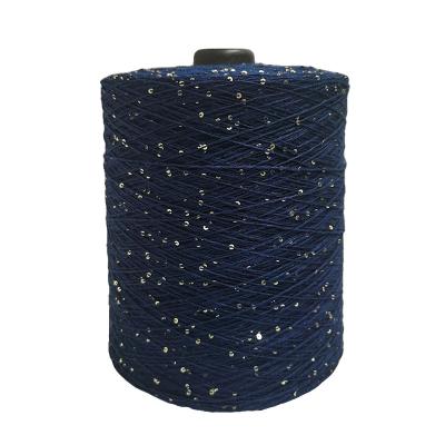 China China Factory Wholesale 100% Cotton Fancy Yarn Fancy Yarn With Sequin 2mm Sequins Thread For Knitting for sale