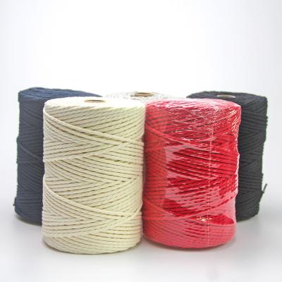 China High Quality 2 Cotton Anti-pilling Twisted Rope 3 4 5 Mm Makramee Yarn Tapestry Bags Weave DIY DIY Rope for sale