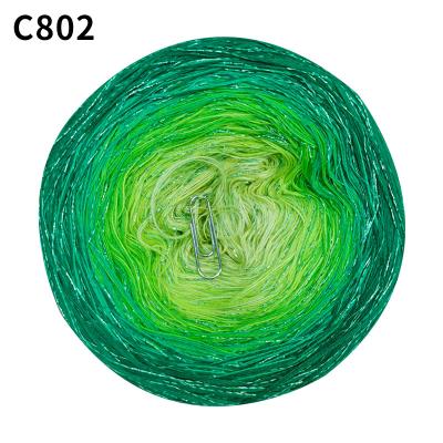 China Fancy Yarn Wholesale 3ply Cotton Rainbow Yarn Space Dyed Cake Yarn 100% Fancy Yarn for sale