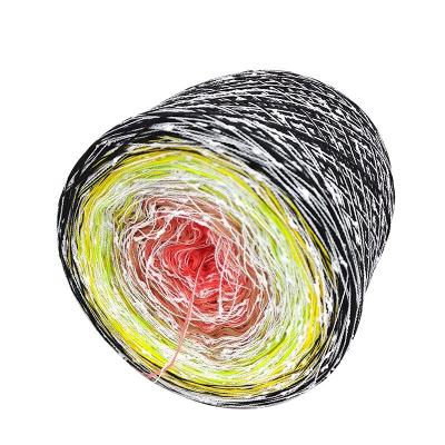 China Europe Sales Recycled Cotton Rainbow Crochet Yarns 4 Strands Hot Cotton Yarn And Colorful Knot Yarn Hand Knitting Cake Yarn Fancy Ball for sale