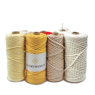 China Factory Wholesale Recycled Cotton Macrame Tie 3mm For Wall Hanging Catcher Rope Craft Twine DIY Handmade Home Decorative Rope for sale