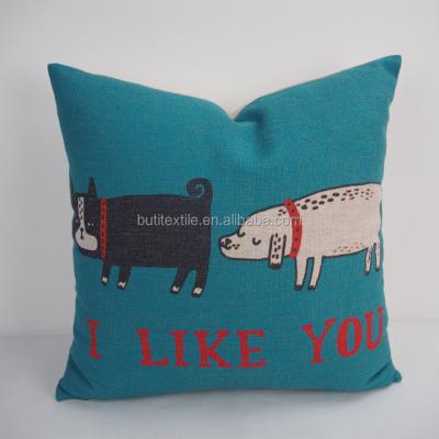 China Custom Wholesale Custom Eco-Friendly Throw Home Decorative Cartoon Print Bed Pillow For Back for sale