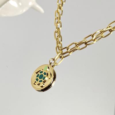 China TRENDY Animal Necklace 18k Gold Plated Cute Turtle Pendant Necklace For Women for sale