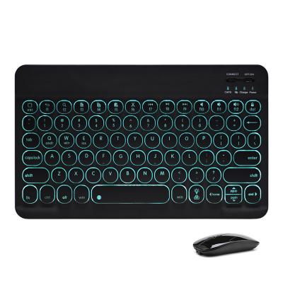 China Wireless Keyboard Mice Combos LED Backlit Keyboard Gaming Mouse For Phone Tablet iPad TV Smart Box for sale