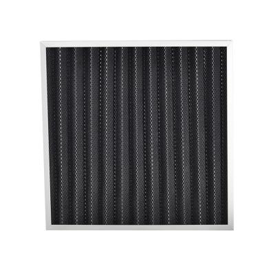 China Building Material Stores Activated Carbon Filter Pleated Synthetic Activated Carbon Panel Filter for sale