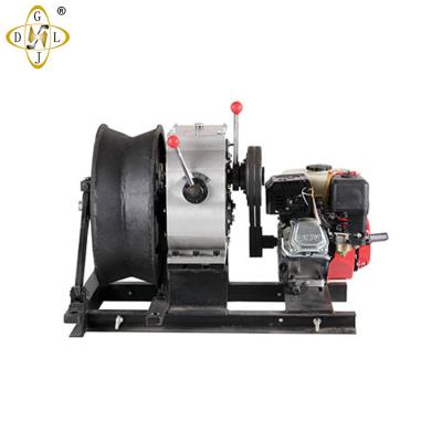 China For Tower Construction 3 Ton Gasoline Engine Electric Powered 12v Winch With Belt Drive for sale