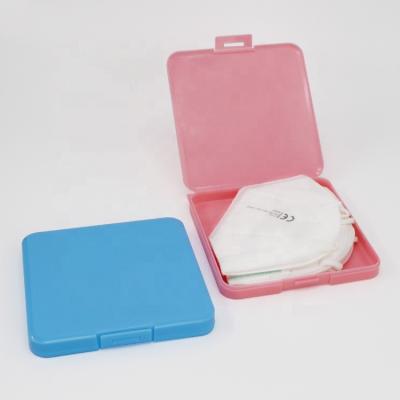 China Disposable Custom Logo Clear Portable Facemask Small Maskholder Holder Packing Plastic Maskcase Mask Box Storage Mask Case for sale