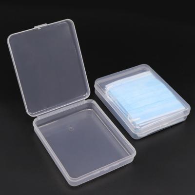 China Recycled Hard Plastic Mask Case Holder Transparent Logo Face Mask Packaging Materials Tool Custom Multi Travel Storage Box for sale