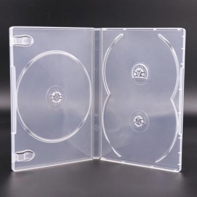 China Clear Transparent Plastic Case 14MM DVD Storage Case Plastic 14MM CD VCD Replacement Cases DVD Discs Box 3 for sale