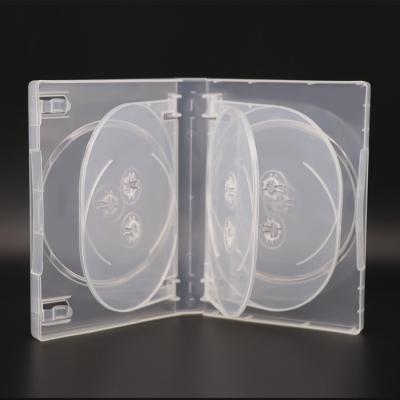 China Eco-friendly Plastic Multi Box 27MM Thick 8 Disc Snare Long CD DVD with 3 Trays gta 5 CD DVD Covers for sale