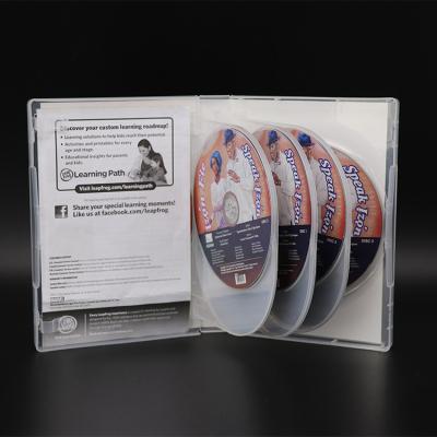 China Empty PP Plastic Multi Storage CD DVD Binding Disc Case For Music Movie Collectible Packing DVD Recording Transparent Portable Case for sale