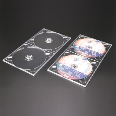 China WEISHENG MANUFACTURER 4.2mm Large 2-CD Digipack Double Clear Single PS Digi Tray for sale