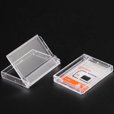 China Other WEISHENG 9mm Plastic Transparent Clear Business Card Showcase SIM Card Case Display Stand Case for sale