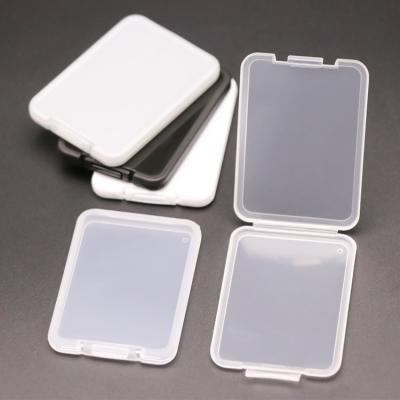 China Recycled Hemps Shard Materials Container MMC XQD XD TF Nano SDHC Memory Hard Plastic Clear SD Card Case Slim Shard Container for sale