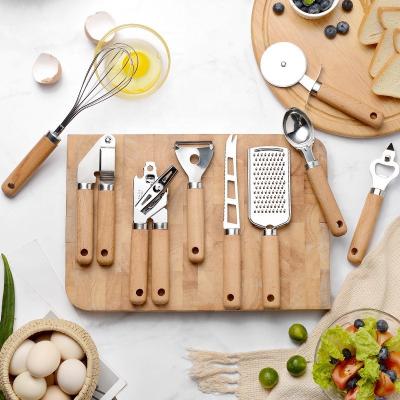 China Sustainable Factory Direct Supply Stainless Steel Cheese Graters Knife Bottle Opener Kitchen Tools Set for sale