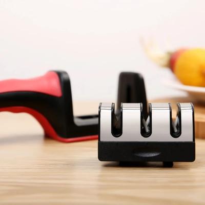 China Household Viable Multifunctional Three Stage Manual Kitchen Sharpener for sale