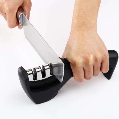 China Viable High Quality 3 Stage Multifunctional Manual Knife Sharpener for sale