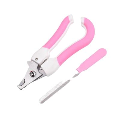 China Medium Size Stainless Steel Dog Cat Nail Scissors With Nail Viable Folder for sale