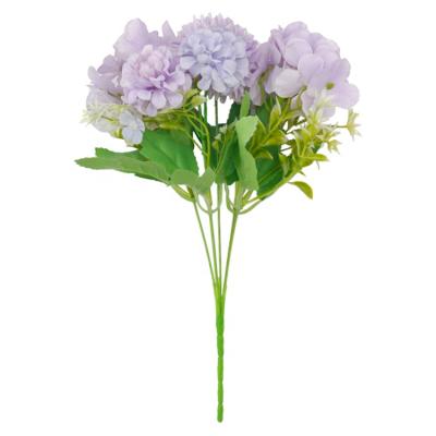 China Professional Fake Hydrangea Artificial Flower Decoration Manufacturer Silk Hydrangea Macrophylla Plant for sale