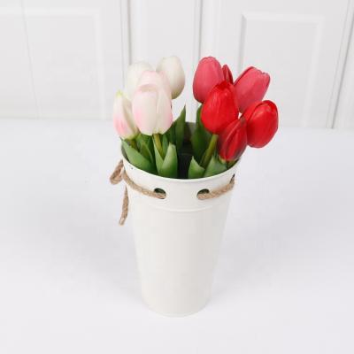 China Indor Decoration 28Cm Group Flowers Decoration Artificial PVC Tulip Flower for sale