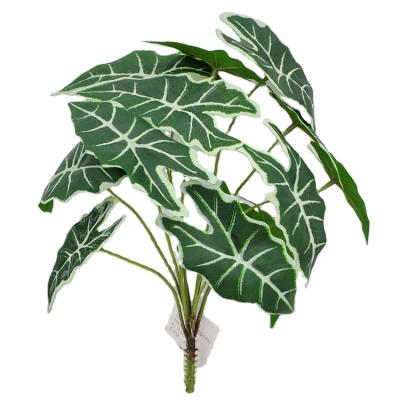 China Vivid Eco-friendly 12pcs Indor Decoration Single Stem 27cm Leaves Artificial Leaf Real Touch Plant For Home And Office Decor for sale