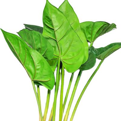 China Hot sale garden decorative tree decoration plastic artificial plant leaves callalily common leaf for hotel decoration for sale