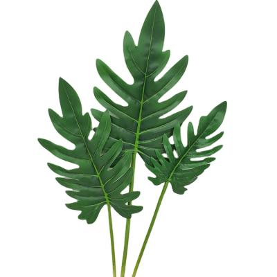 China China Wholesale Decoration The Large Taro Leaf Artificial Single Stem Decoration Leaves Tropical Leaf The Green Plant for sale