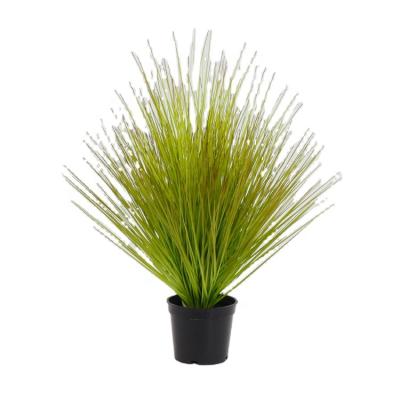 China Custom Made Indor Spring Green Grass Decoration PVC Onion Handmade Green Artificial Grass 44cm for sale