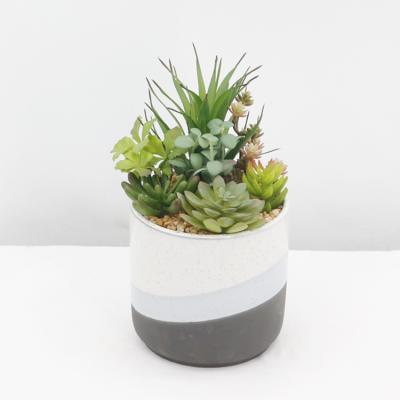 China Assorted Fake Indor Decoration Succulents Artificial Plants Small Succulent For Window Sills Office Home Decorative Succulents for sale