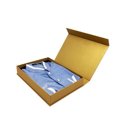 China Recyclable Wholesale Custom Paper Clothes T-shirt Tissue Box Packaging Apparel Suit Gift Box With Logo for sale