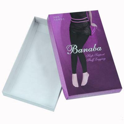 China Fashion Custom Luxury Underwear Box Lid Packaging Box Clothes Recyclable Base And Paper for sale