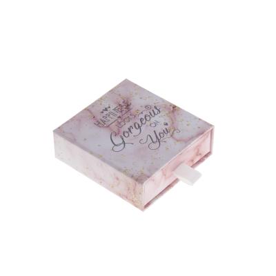 China Recycled Jewelry Box Gift Drawer Logo Materials Small Paper Jewelry Packaging Box Cardboard Jewelry Box for sale