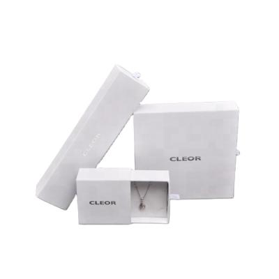 China Popular Recycled Materials Jewelry Packaging Box Small Paper Gift Box Drawer Paper Box With Custom Logo for sale