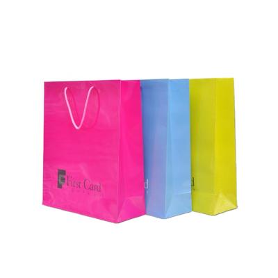 China Luxury Printed Custom Paper PVC Gift Paper Shopping Bag With Your Own Logo for sale