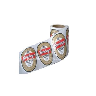 China Waterproof High Quality With Partial Adhesive Printed Beer Bottle Label for sale