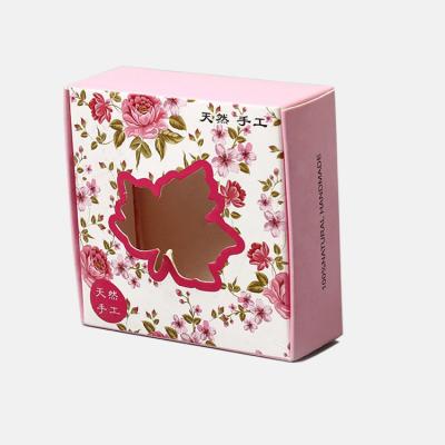 China Recyclable Custom Decorative Small Pattern Square Cardboard Soap Paper Box for sale