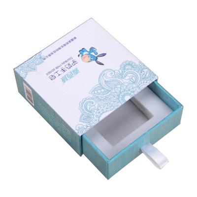 China Recyclable Texture Paper Drawer Design Luxury Blue Soap Box Packaging for sale