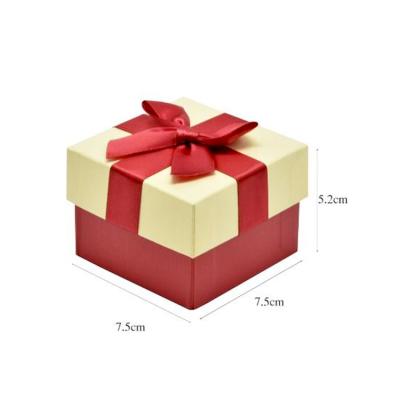 China Recyclable Cheap Custom Paper Small Gift Packaging Jewelry Boxes With Ribbons for sale