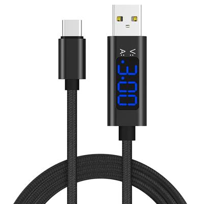 China Mobile Phone 1m 3 Feet Display Data Display Data Display Voltage Show Nylon LCD Display Current Fast Charger Cable Nylon For iPhone 8 13 X12 11 for sale