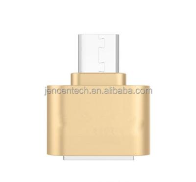 China Micro OTG Adapter High Quality Metal Plated USB 2.0 Micro OTG Adapter for sale