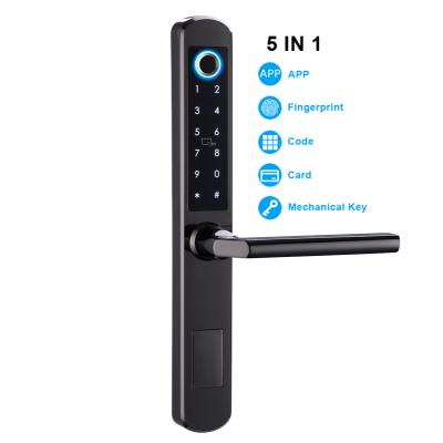 China 304 Stainless Steel Main Entrance Door Fingerprint RFID Smart Card 304 Stainless Steel Mortise Door Lock for sale